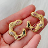 S shape earrings