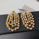 Fashon pave zircon chain earrings