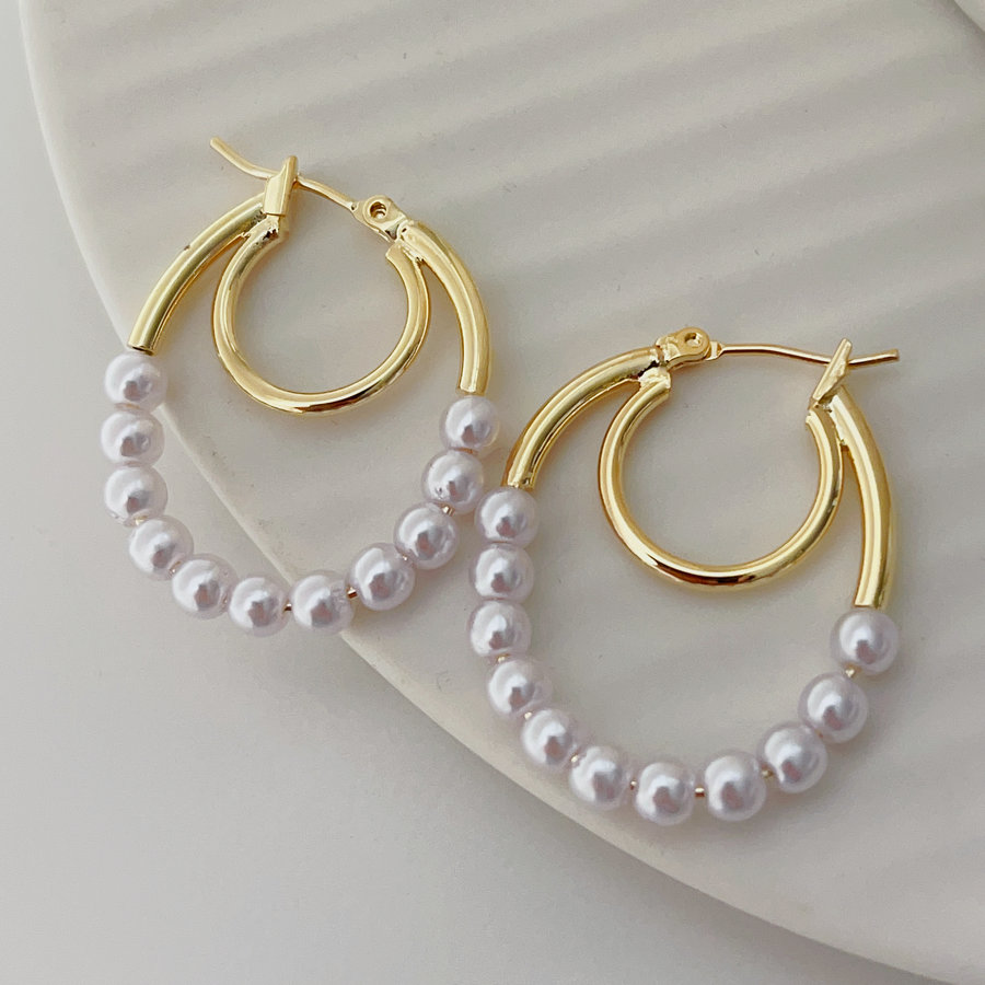 U pearl hoops