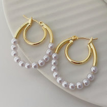 U pearl hoops