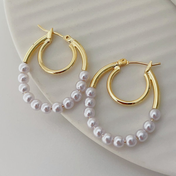U pearl hoops