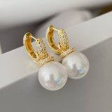 Big pearl drop earrings