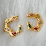 S shape earrings