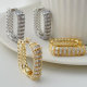 Sqaure zircon hoops