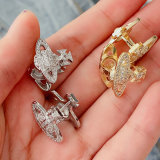 Pave planet earrings