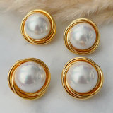 Big gold twist earrings