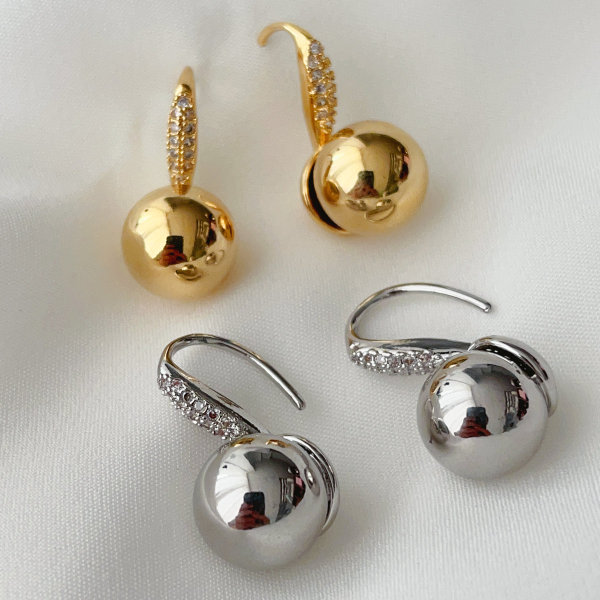 Ball drop earrings