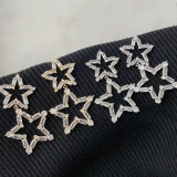 Pave star earrings