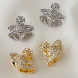 Pave planet earrings