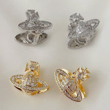 Pave planet earrings