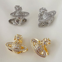 Pave planet earrings