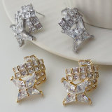 Pave star earrings