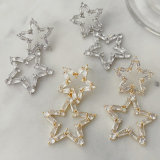 Pave star earrings