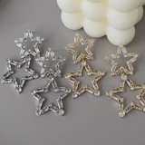 Pave star earrings