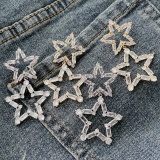 Pave star earrings