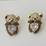 Black pave zircon earrings