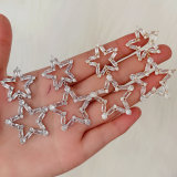 Pave star earrings