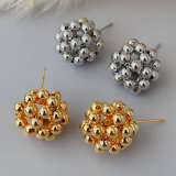 Gold ball earrings