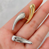 Silver and gold dot earrings