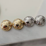 Round pave channel earrings