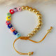 Half eye half gold ball bracelet