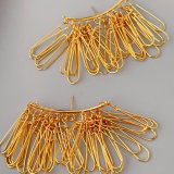 Metal pin chain earrings