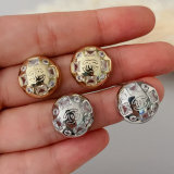 Round pave channel earrings