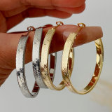 Snake bone chain hoops