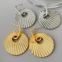 Big fan pendant earrings