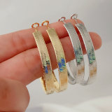 Snake bone chain hoops