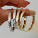 Snake bone chain hoops