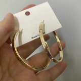 Snake bone chain hoops