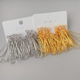 Star pin chain earrings