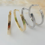 Snake bone chain hoops