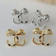 Pave lion earrings