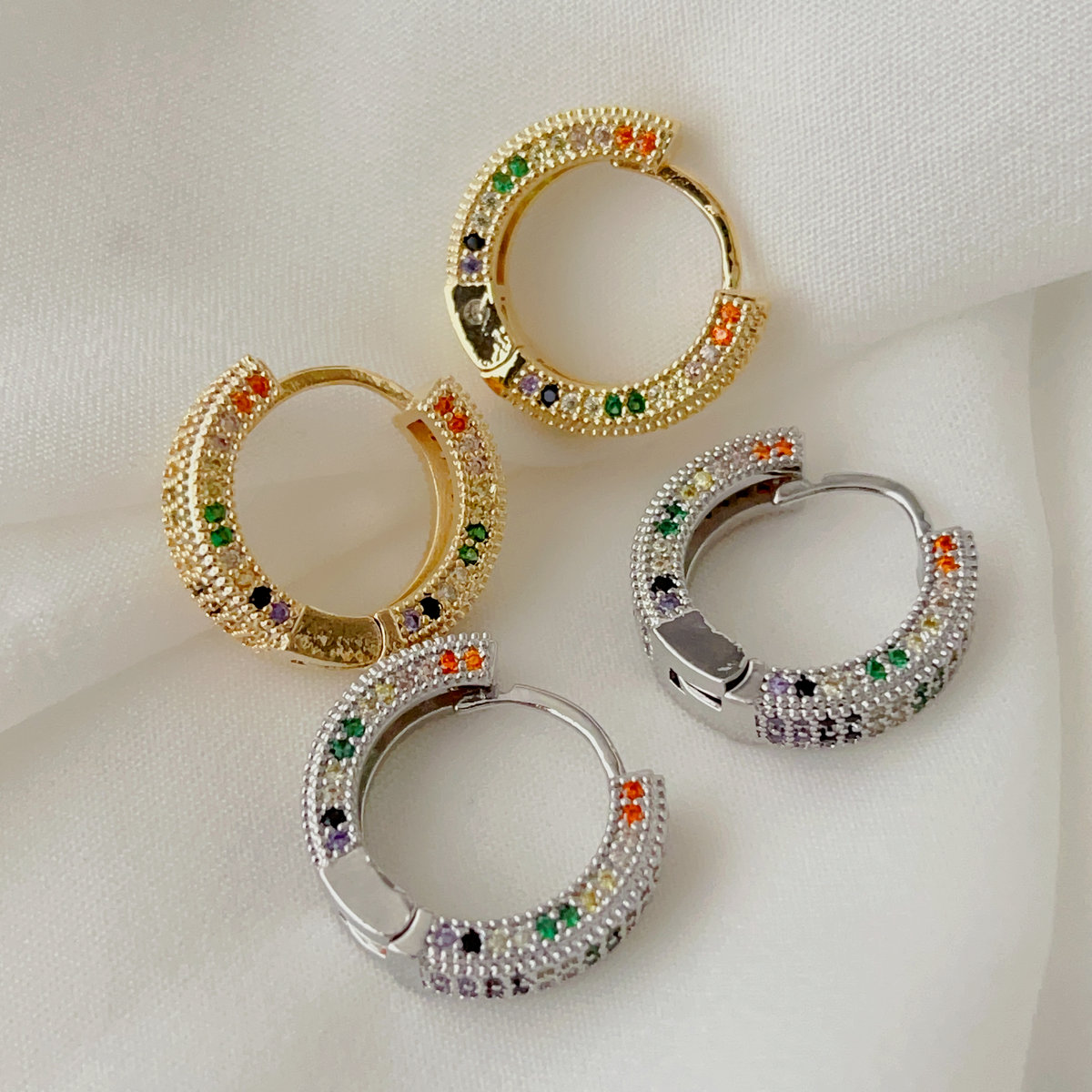 Pave colorful hoops