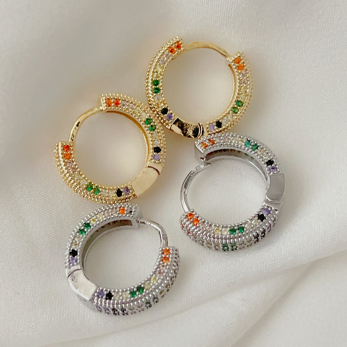 Pave colorful hoops