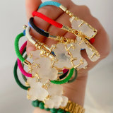 Bear pendant cord bracelet