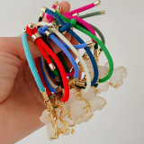 Bear pendant cord bracelet