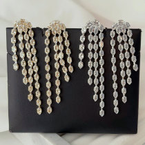 Pave chain earrings