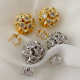 Pave ball earrings