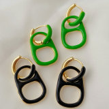 Enamel nose pig earrings