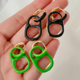 Enamel nose pig earrings