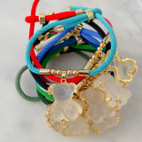Bear pendant cord bracelet