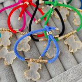 Bear pendant cord bracelet