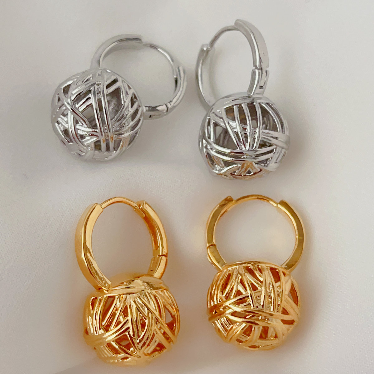 Ball drop earrings
