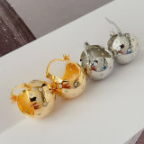 Fashion zircon ball hoops