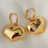 Fat heart pendant earrings