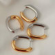 Silver and gold u hoops
