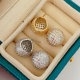 Pave ball earrings